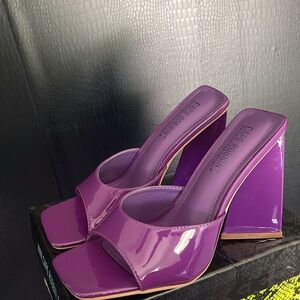 Cape Robbin Purple Chunky Heel/ Sandals Size 8